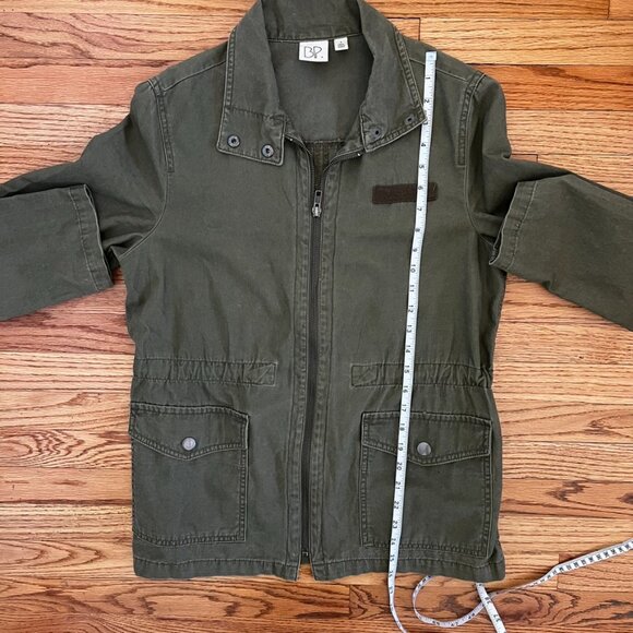 BP Olive Utility Jacket Small Soft Grunge Military Cargo Anthro Style - Picture 11 of 12